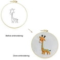 thumbnail image 2 of Maydear Stamped Embroidery Kit for Beginners with Pattern, Cross Stitch Kit - Giraffe, 2 of 6