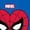 ROYAL BLUE, variant on Spider-Man - Small Heart Cropped Graphic T-Shirt