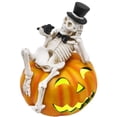 thumbnail image 1 of Luces De Linterna De Calabaza Esqueleto Led Con 3 Pilas De Botón Decoraciones De Resina Linternas De Calabaza Coloridas Para Bar Jardín Yuarrent HA037773-00, 1 of 6