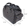 thumbnail image 3 of Small Pet Carrier for Small Dogs and Cats - Waterproof Faux Leather Pet Travel Tote Bag - Double Strap Travel Pet Carrier for Cat Travel Bag - 17.3 x 8.25 x 10.6 Inch - Black, 3 of 8