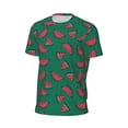 thumbnail image 6 of Wukai Watermelon Print Men's Short-Sleeved Mesh T-Shirt,Quick-Dry Short Sleeve Workout T-Shirt-5X-Large, 6 of 8