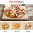 thumbnail image 4 of Yeater Pizza Stone 12 Inch Square Heavy Duty Cordierite Baking Stone, Thermal Shock Resistant, Includes Durable Metal Scraper, 4 of 7