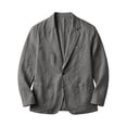 thumbnail image 4 of Tqyyweavej Mens Linen Blazer Two Button Lightweight Business Casual Suit Sports Coat Long Sleeve Notch Lapel Suit Jacket with Pockets, 4 of 10