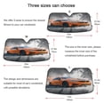 thumbnail image 2 of Foldable Car Windshield Sunshade UV Sun Visor Protector Blocks UV Rays Keeps Vehicle Cool 57x31.5 Inch Orange Car Pattern, 2 of 8