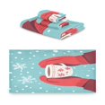 thumbnail image 2 of 3 Piece Bath Towels Set Bath Towel, Hand Towel and Face Towel for Bathroom, Gym, Hotel Red Mittens Holding A Coffee Mug, 2 of 8