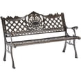 thumbnail image 3 of Island Gale® Outdoor 3-Person Cast Aluminum Bench, Antique Copper Patio Garden Furniture (Antique Bronze or White)), 3 of 3