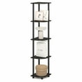 thumbnail image 2 of Furinno TURN-N-TUBE 5 Tier Corner Bookshelf in Black Espresso, 2 of 8