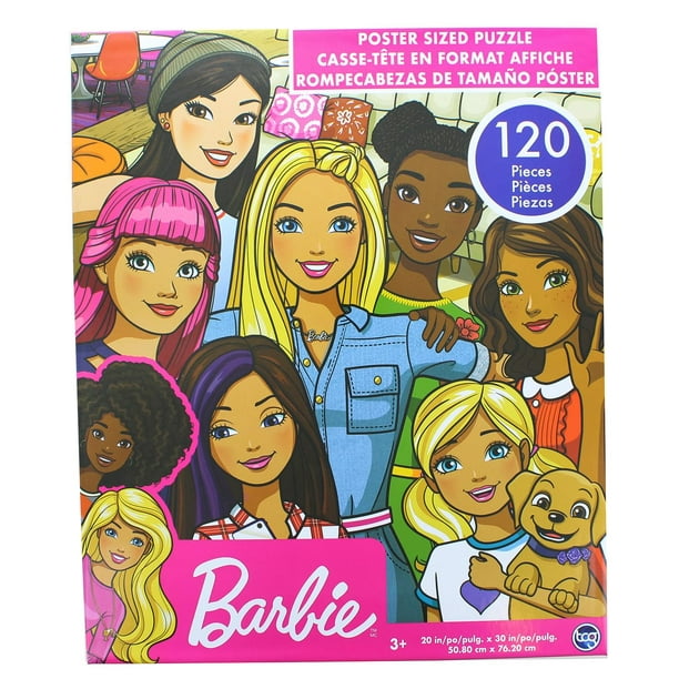 Barbie 120 Piece Kids Poster Sized Jigsaw Puzzle Walmart Com Walmart Com