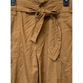 thumbnail image 2 of Ella Rafaella Womens Twill High Rise Casual Cargo Pants, Brown, Plus Size, 1X, 2 of 5