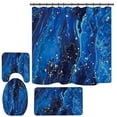 thumbnail image 5 of Cortina de ducha de poliéster impermeable con impresión digital HD para baño, cortinas divisorias de mármol, 5 of 5