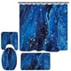 thumbnail image 5 of Cortina de ducha de poliéster impermeable con impresión digital HD para baño, cortinas divisorias de mármol, 5 of 5