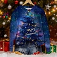 thumbnail image 2 of Enjoytime Womens Tops Christmas Printed Round Neck Long Sleeve Pullover Sweatshirts Fashion Casual Plus Size Clothing Multicolor M, 2 of 5