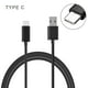 3 Feet USB Type-C to USB-A 3.0 Male Data Sync Cord Cable Compatible with Xiaomi Mi Mix 2S Phones - Black – image 5 sur 9