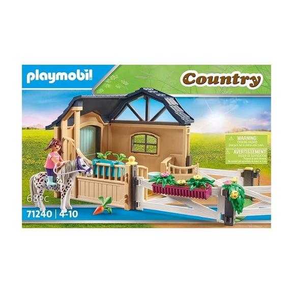 Set de Juego Playmobil Caballos Extensión del Establo 68 Piezas