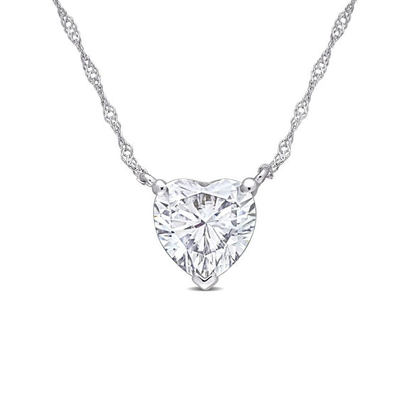 Everly Women's 2CT TGW Created Moissanite 10k White Gold Pendant