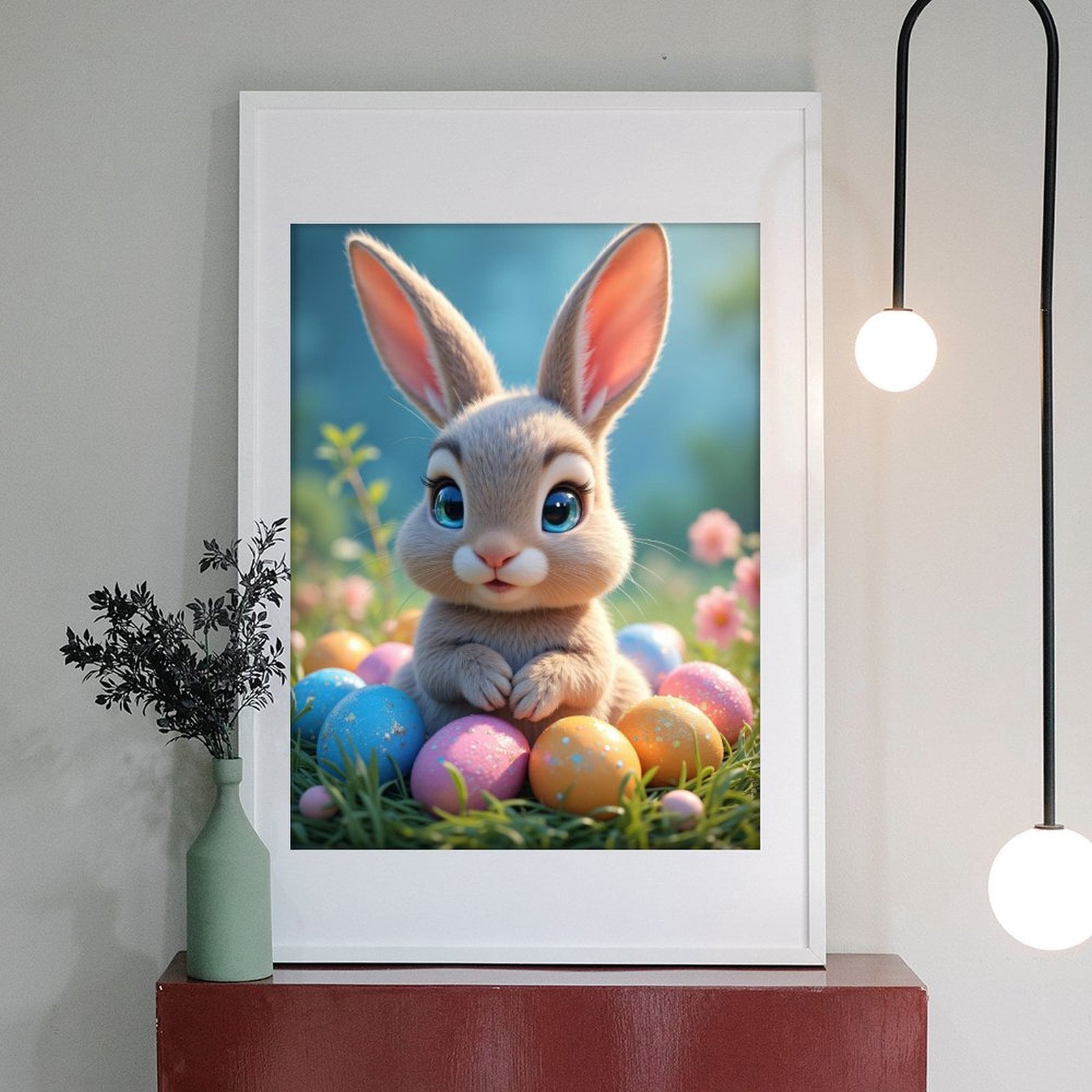 Diamond Art Kits for Adults - 5d Bunny Colorful Eggs Spring Diamond Painting for Adults, Diamond Art for Adults Beginners, Diamond Painting Kits for Adults for Home Wall Decor