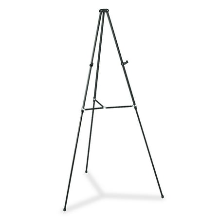 Quartet Lightweight Telescoping Tripod Easel, Adjusts 38" to 66" High, Aluminum, Black