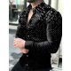 thumbnail image 1 of Camisas hawaianas deslumbrantes, camisas de moda para hombre, blusas playeras de manga larga, ropa para hombre, camisas casuales de un solo pecho, camisas para hombre, 1 of 6