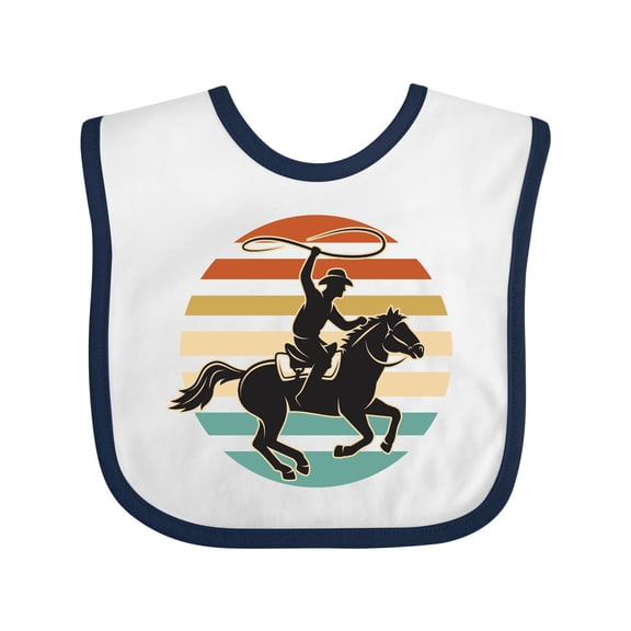 Inktastic Rodeo Team Roping Cowboy Boys or Girls Baby Bib