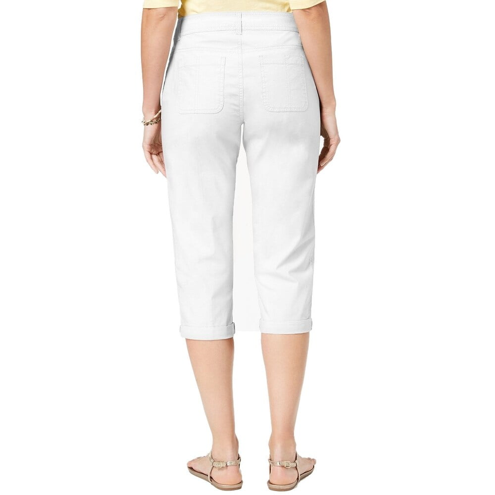 Style & Co. STYLE & COMPANY Womens White Capri Pants Size 6P