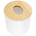 thumbnail image 4 of Wooden Cover Round Roll Paper Tissue Tube Household Removable Mini Wooden Tissue Box, 4 of 10