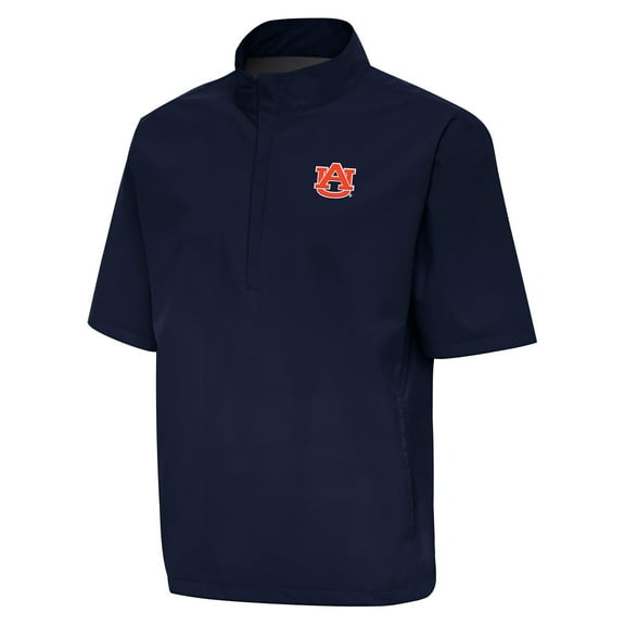 Men's Antigua  Navy Auburn Tigers Brisk Quarter-Zip Windbreaker