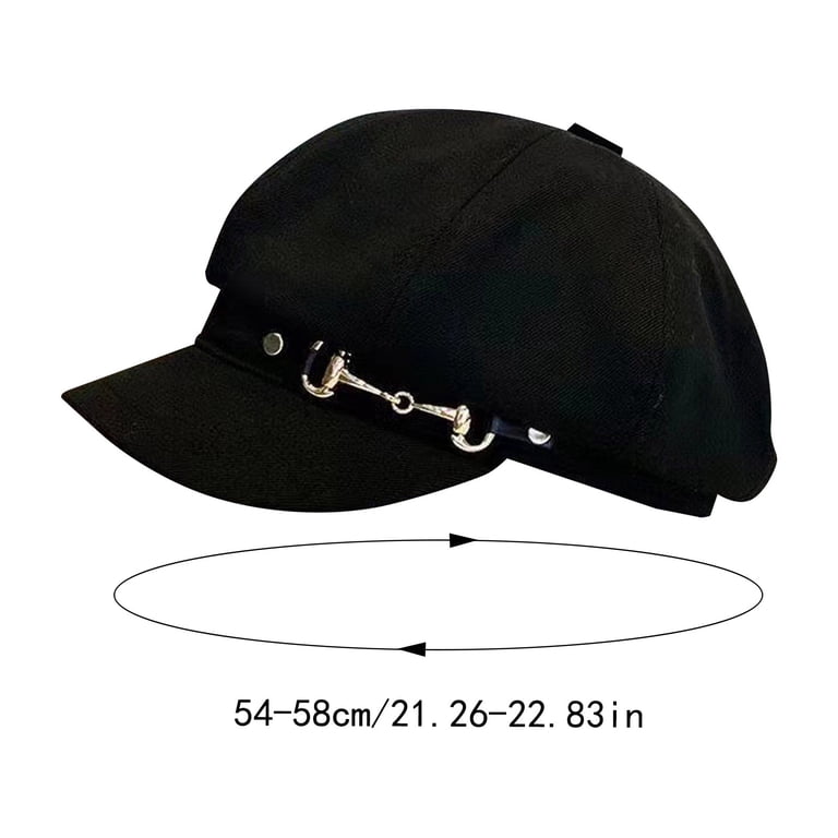Womens Newsboy Cap Fashion PU Leather Cabbie Painter Hat Beret Cap Riforla Womens Newsboy Cap Fashion PU Leather Cabbie Painter  main image 2
