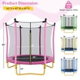 thumbnail image 2 of Trampoline with Basketball Hoop for Kids, SEGMART 65" Indoor Outdoor Toddler Trampoline with Enclosure, Indoor Outdoor Kids Trampoline with Basketball, Small Round Trampoline for Boys Girls, 2 of 10