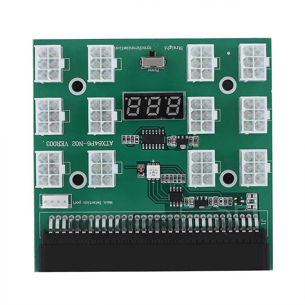 EBTOOLS breadout board, 6PIN 1600W Breakout Board w/ Power Sync Key Voltage  Display for DPS-1200FB A PSU GPU Mining - Walmart.com