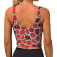 thumbnail image 3 of Naloa Cute Tomato Sports Bras for Women, High Support Bra with Removable Pads, Comfortable - XX-Large, 3 of 9