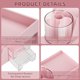 thumbnail image 5 of Organizador de escritorio Marbrasse con 2 cajones que giran 360°, color rosa, 5 of 7
