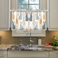 thumbnail image 2 of Yayeee Kitchen Curtains Tier Pair Light Filtering 27"x36" Rod Pocket Short Cafe Window Panel, Whimsical Rabbits, 2 of 7