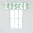 thumbnail image 2 of Ambesonne Floral Window Valance, Vertical Leafy Flower Strips, 54" X 12", Fern Green Sky Blue, 2 of 2