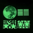 thumbnail image 4 of Calcomanía de pared luminosa con estrellas y luna que brillan en la oscuridad, 363 piezas de estrellas fluorescentes adhesivas, regalo para decoraciones de techo, fluorescente octilucente, 4 of 5