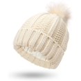 thumbnail image 2 of CoCopeaunts Knitted Hat For Women Cap With Faux Knit Winter Womens Warm Hats Pom Baseball Caps Hat Winter Beanie hats For Women, 2 of 6