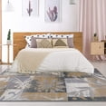 thumbnail image 6 of 2' X 3' Beige And Gray Floral Power Loom Distressed Stain Resistant Area Rug, 6 of 8