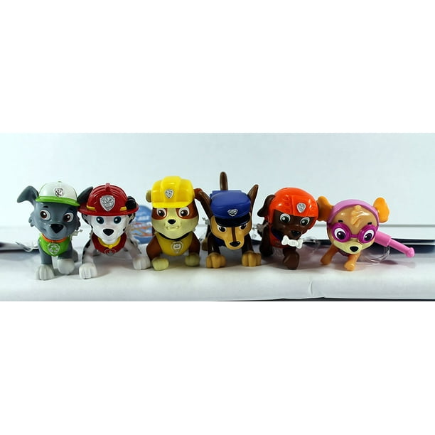 Nickelodeon Paw Patrol Pup Buddies Set of 6 - Rubble, Skye, Marshall ...