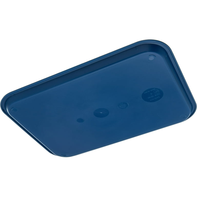 RW Base Rectangle Blue Plastic Fast Food Tray - 12 x 16 - 50