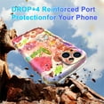 thumbnail image 5 of TECH CIRCLE Stylish Cute Floral Case for iPhone 16 (6.1") 2024 Cell Phone with Wave Edge, Compatible with MagSafe Accessory, Screen Camera Protection, Shockproof Protective Cover, Colorful Red, 5 of 7