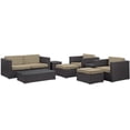 thumbnail image 5 of Venice 8 Piece Outdoor Patio Sofa Set - Espresso Mocha, 5 of 5