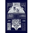 thumbnail image 2 of Buhlmann, J. 13x18 Gold Ornate Wood Framed with Double Matting Museum Art Print Titled - Cloister Vaults and Coved Ceilings (Blueprint), 2 of 4