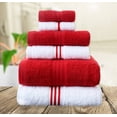 thumbnail image 5 of HURBANE HOME Adjustable Red Bath Towel Combo Set - 100% 6pc Cotton, 5 of 7