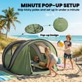 thumbnail image 4 of Outsunny Pop-Up Camping Tent for 4-5 Person, Green, 4 of 10