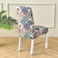 thumbnail image 4 of Chair Covers for Dining Room Set of 6, Printed Stretch Spandex Dining Chair Covers, Washable Removable Parsons Chair Slipcovers Protector for Dining Room, Kitchen, Hotel (6PCS, Flower), 4 of 6
