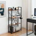 thumbnail image 3 of Costway 4 -Tier Industrial Bookshelf Open Storage Bookcase Display Shelf for Home Office, 3 of 10