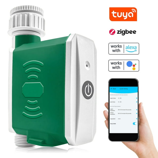 Tuya ZigBee Temporizador de riego Controlador de riego por goteo Sistema automático de riego Carevas Temporizador de riego