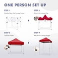 thumbnail image 6 of INTER HUT 5x5 Outdoor Pop up Canopy Gazebo, Instant Easy Set up Outdoor Canopy Commercial Fair Shelter, Red, 6 of 9