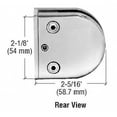 thumbnail image 2 of CRL Z512PS Polished Stainless Z-Series Round Type Flat Base Stainless Steel Clamp for 1/2" Glass, 2 of 6