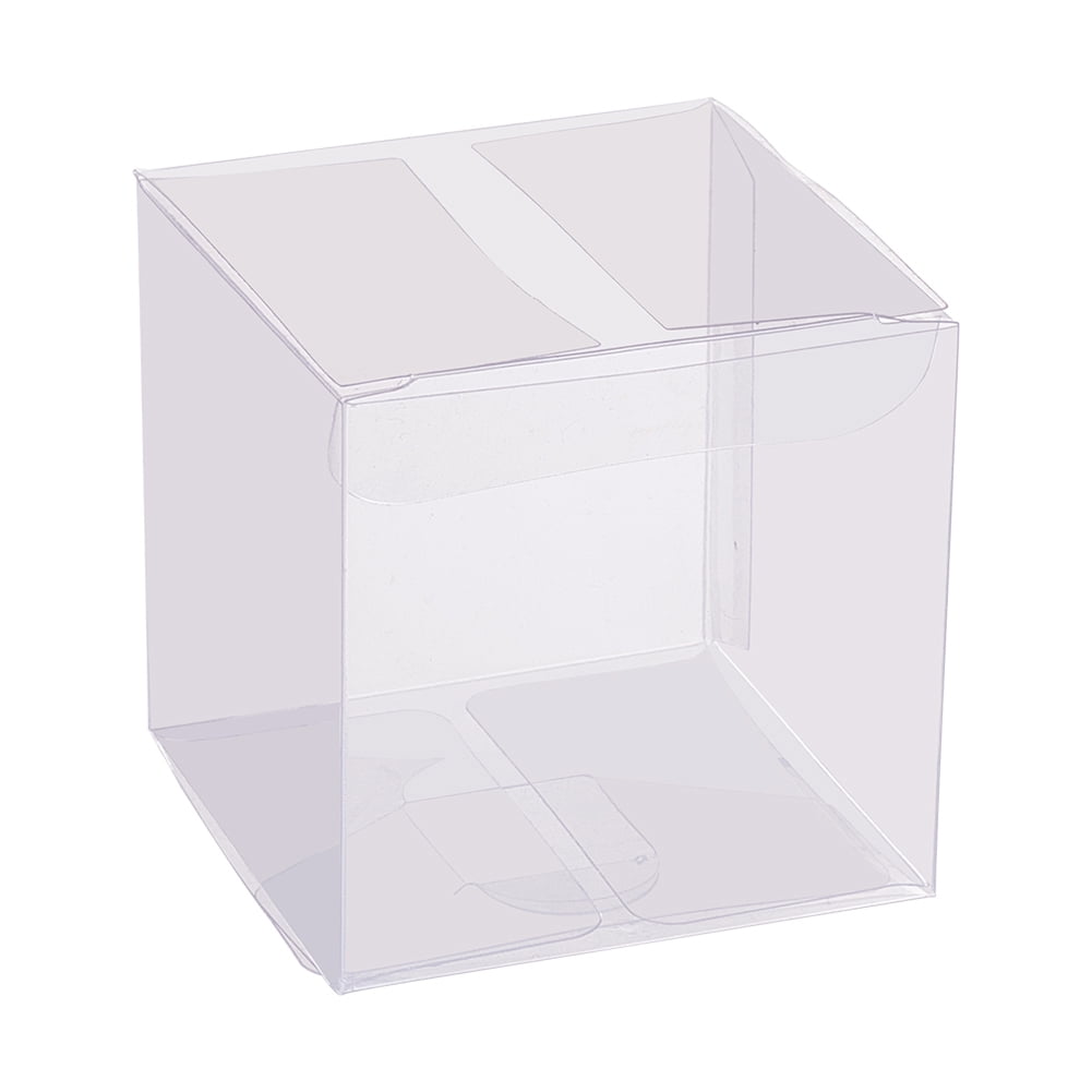Party Wedding Coffee & Tea Christmas Jewelry Clear PET Plastic Boxes Transparent Packing Box Favor Square Boxes for Thanksgiving Candy Lucky Monet 25/50/100 Packs Clear Gift Boxes Birthday