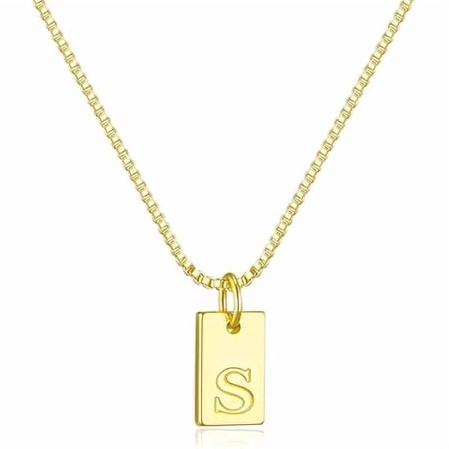 Chenchen Initial Necklaces for Women 14K Gold Plated Letter Necklace Dainty Waterproof Pendant Necklace Personalized Gifts Trendy Gold Jewelry
